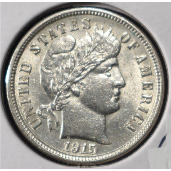 1915 BARBER DIME BU