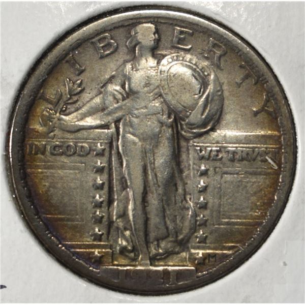 1921 STANDING LIBERTY QUARTER XF
