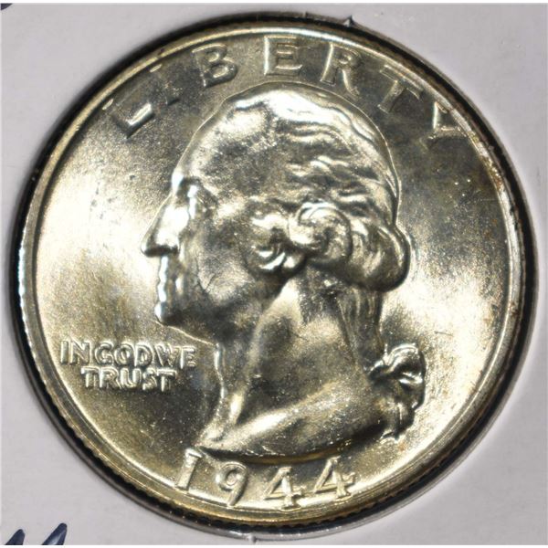 1944-D WASHINGTON QUARTER GEM BU