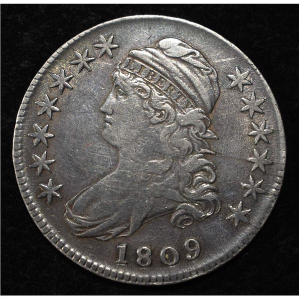 1809 CAPPED BUST HALF DOLLAR XF