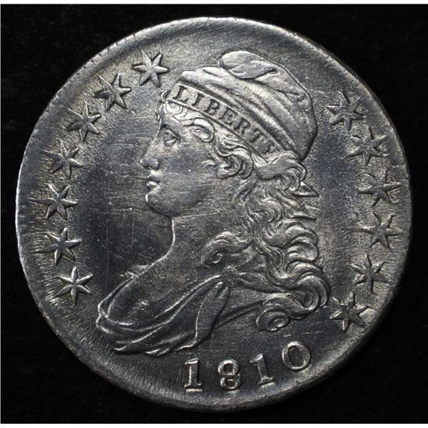 1810 CAPPED BUST HALF DOLLAR AU