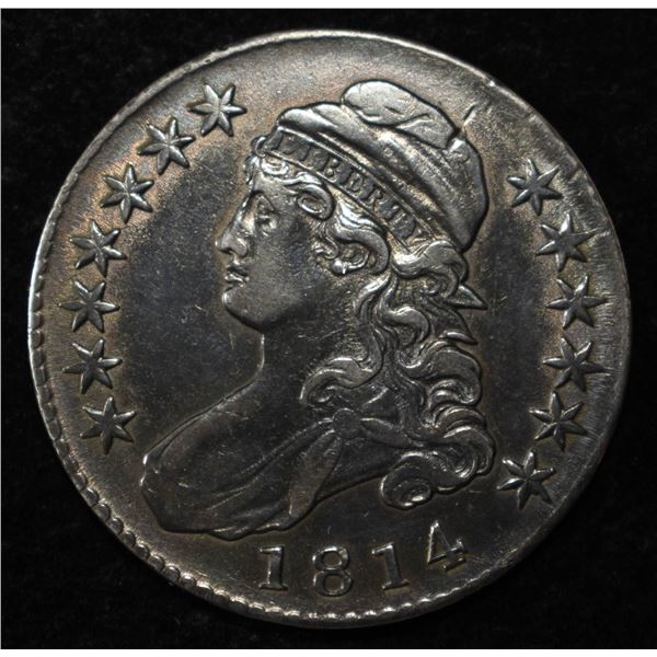 1814 CAPPED BUST HALF DOLLAR CH AU