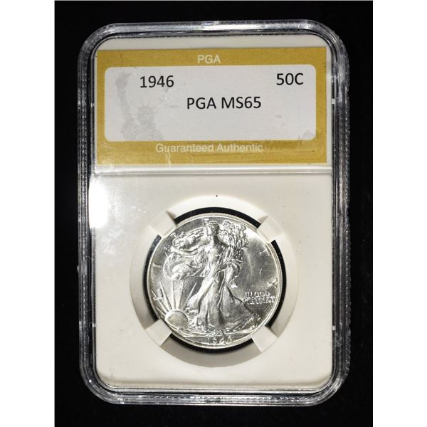 1946 WALKING LIBERTY HALF DOLLAR PGA GEM BU