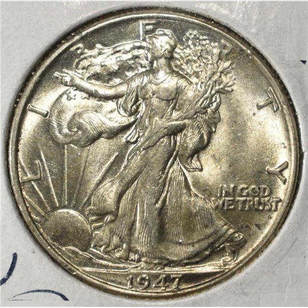 1947 WALKING LIBERTY HALF DOLLAR BU