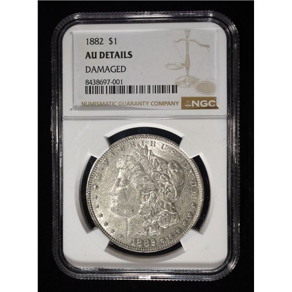 1882 MORGAN DOLLAR NGC AU DETAILS