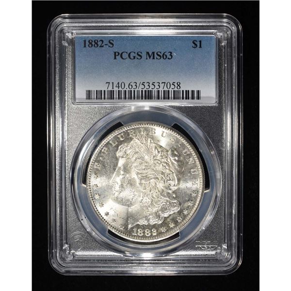 1882-S MORGAN DOLLAR PCGS MS-63