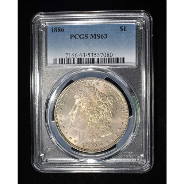 1886 MORGAN DOLLAR PCGS MS-63