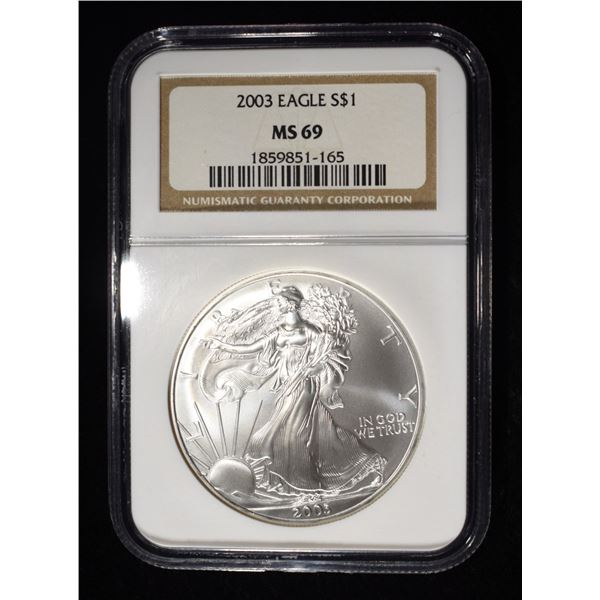 2003 AMERICAN SILVER EAGLE NGC MS69