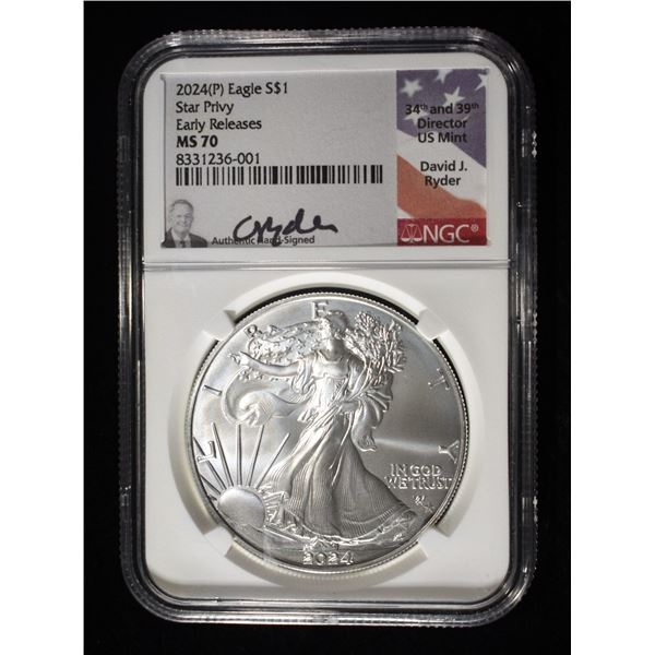 2024-P AMERICAN SILVER EAGLE NGC MS70