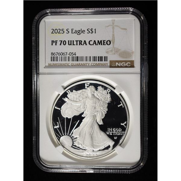 2025-S AMERICAN SILVER EAGLE NGC PF70