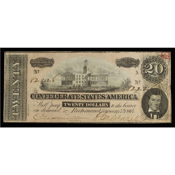 $20 THE CONFEDERATE STATES OF AMERICA NOTE