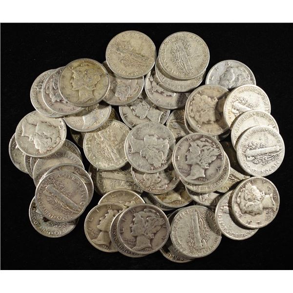 (50) MERCURY DIMES