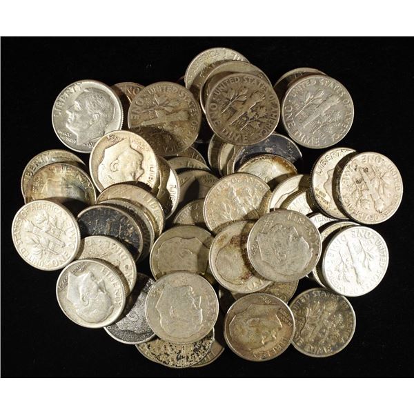 (50) 90% SILVER ROOSEVELT DIMES