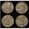Image 2 : (10) 90% SILVER FRANKLIN HALF DOLLARS