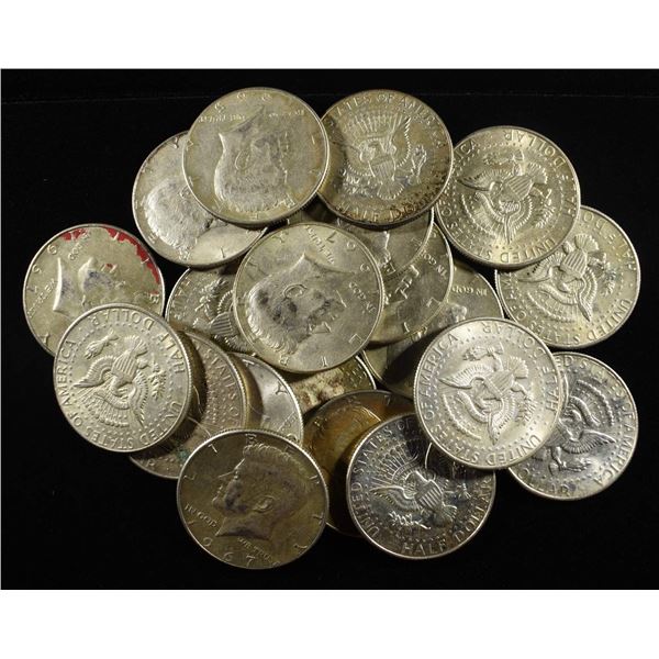 (20) 40% SILVER KENNEDY HALF DOLLARS
