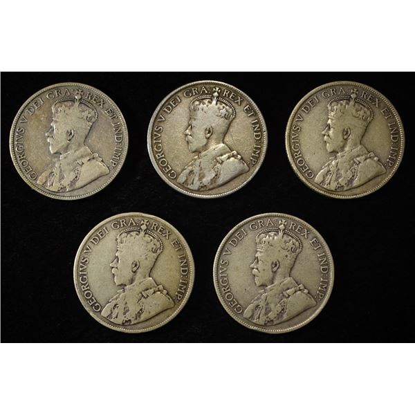 (5) 92.5% STERLING FOREIGN COINS
