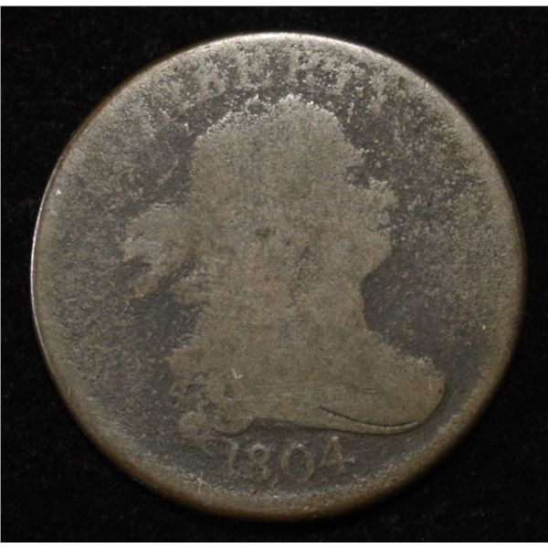 1804 DRAPED BUST HALF CENT