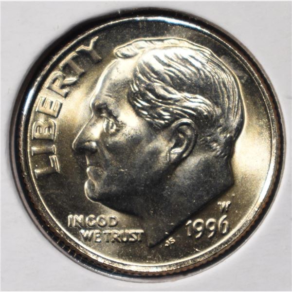 1996-W ROOSEVELT DIME GEM FB