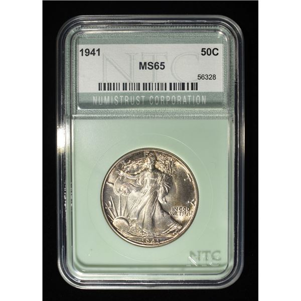 1941 WALKING LIBERTY 50C NTC GEM BU
