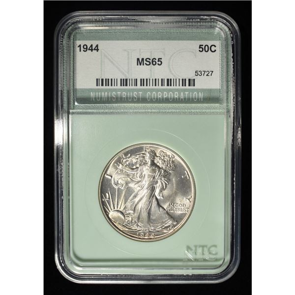 1944 WALKING LIBERTY 50C NTC GEM BU