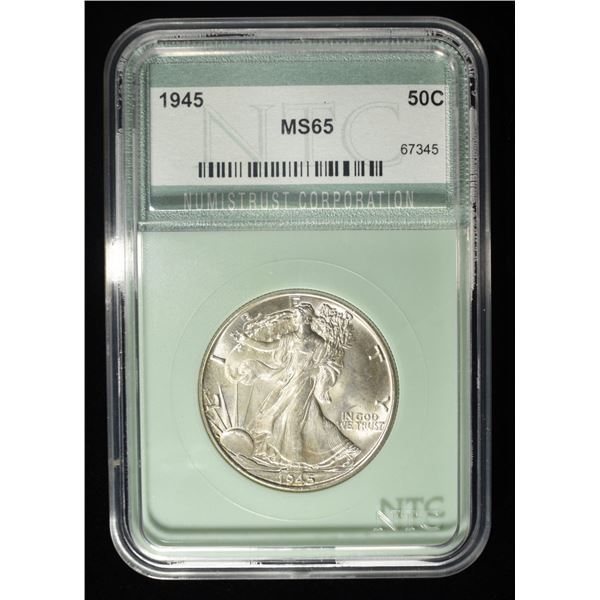 1945 WALKING LIBERTY HALF DOLLAR NTC GEM BU