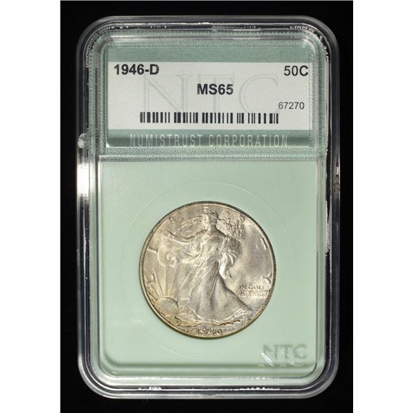 1946-D WALKING LIBERTY 50C NTC GEM BU