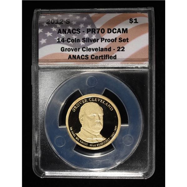 2012-S $1 GROVER CLEVELAND ANACS PR70 DCAM