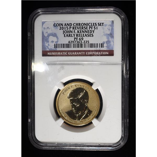 2019-P $1 JOHN F KENNEDY NGC REVERSE PROOF PF69