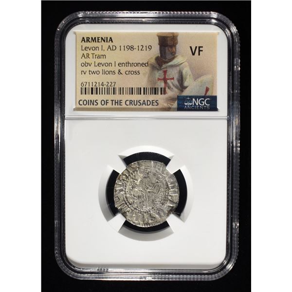 ARMENIA, LEVON I, AD 1198-1219 NGC VF