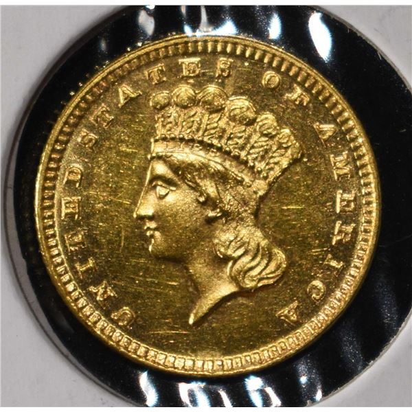 1884 $1 GOLD TYPE3 CH TO GEM BU PL