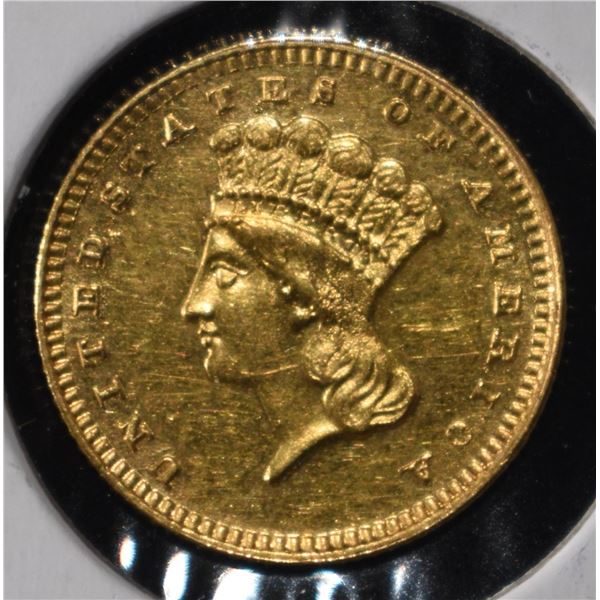 1886 $1 GOLD TYPE 3 CH BU PROOFLIKE