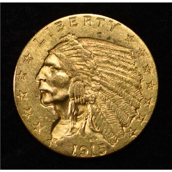 1915 $2.5 INDIAN GOLD CH BU