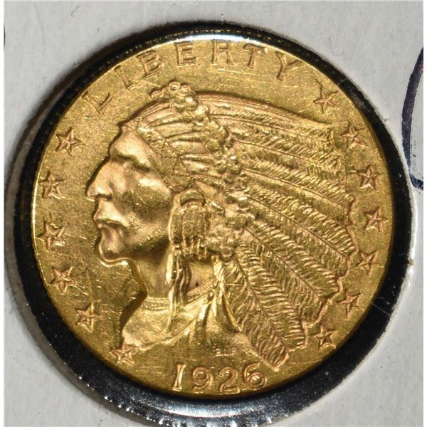1926 $2.5 INDIAN GOLD CH BU