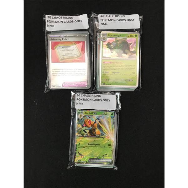 LOT OF 90 POKEMON TCG TRADING CARDS - CHAOS RISING