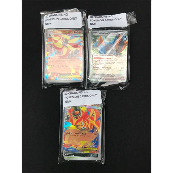 LOT OF 90 POKEMON TCG TRADING CARDS - CHAOS RISING