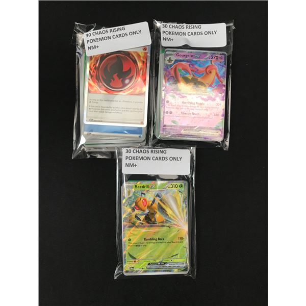 LOT OF 90 POKEMON TCG TRADING CARDS - CHAOS RISING