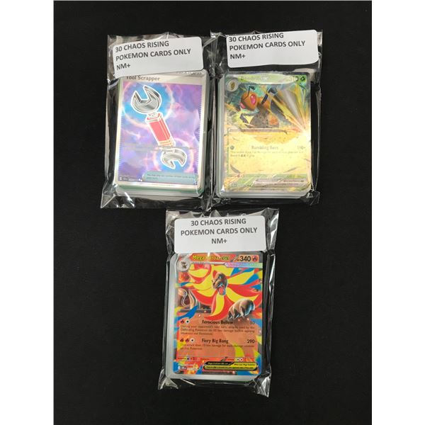 LOT OF 90 POKEMON TCG TRADING CARDS - CHAOS RISING