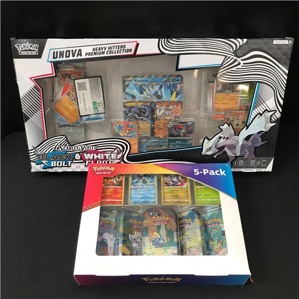 LOT OF 2 POKEMON TCG BOXES - INCLUDING 5 TIN PACK - BULK