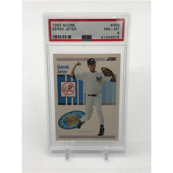 1993 SCORE DEREK JETER TRADING CARD - PSA GRADE 8