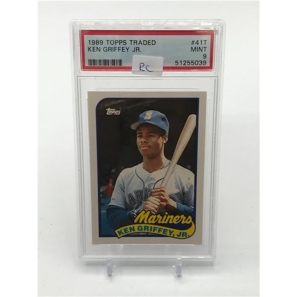 1989 TOPPS TRADED KEN GRIFFEY JR ROOKIE CARD - PSA GRADE 9