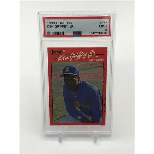 1990 DONRUSS KEN GRIFFEY JR TRADING CARD - PSA GRADE 9