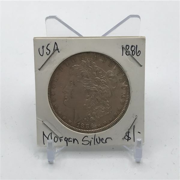 USA MORGAN SILVER DOLLAR - MINTED 1886