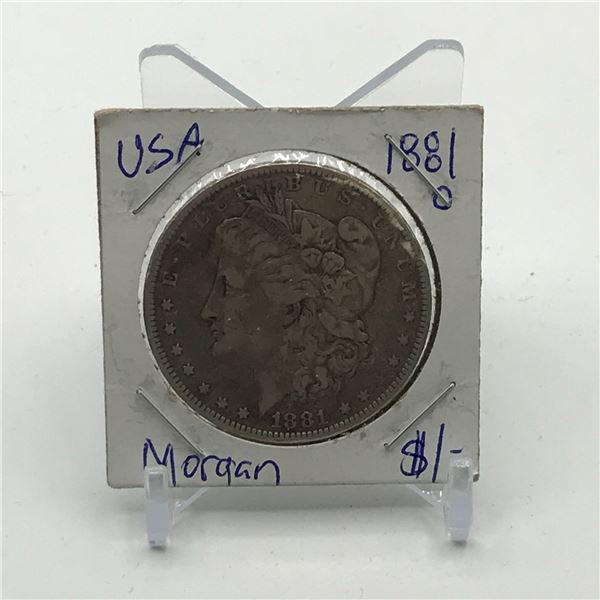 USA MORGAN SILVER DOLLAR - MINTED 1881 IN New Orleans