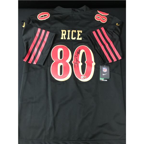 JERRY RICE SIGNED SAN FRANCSICO 49ERS CUSTOM JERSEY - ELITE SPORTS COA