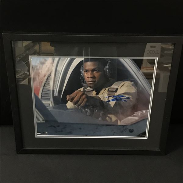 JON BOYEGA SIGNED AND FRAMED STAR WARS 11 X 14 - STAR WARS COA