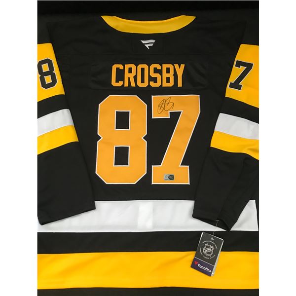 SIDNEY CROSBY SIGNED PITTSBURGH PENGUINS CUSTOM JERSEY - ELITE SPORTS COA