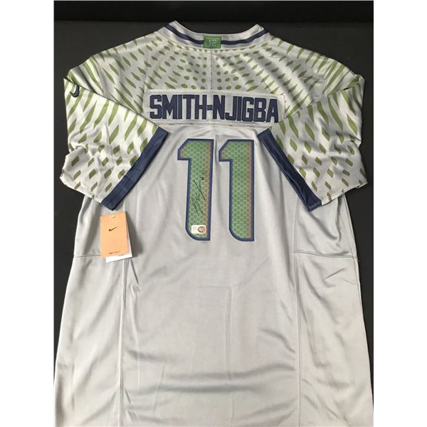 JAXON SMITH-NJIBA SIGNED SEATTLE SEAHAWKS CUSTOM JERSEY - ELITE SPORTS COA
