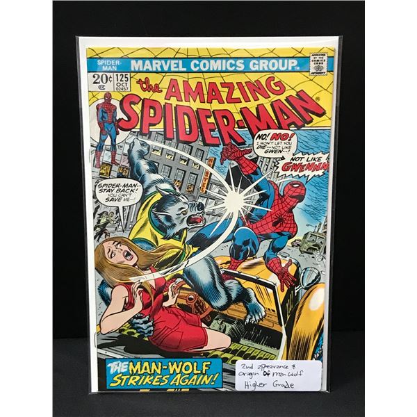 THE AMAZING SPIDERMAN #125 2ND APP & ORIGIN OF MAN-WOLF - MARVEL COMICS