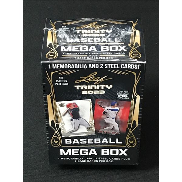 LEAF TRINITY 2023 SEALED MEGA TRADINF CARD BOX
