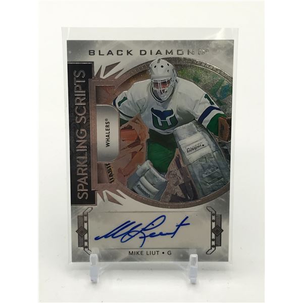 2019-20 UPPER DECK BLACK DIAMOND HOCKEY MIKE LIUT SIGNED TRADING CARD